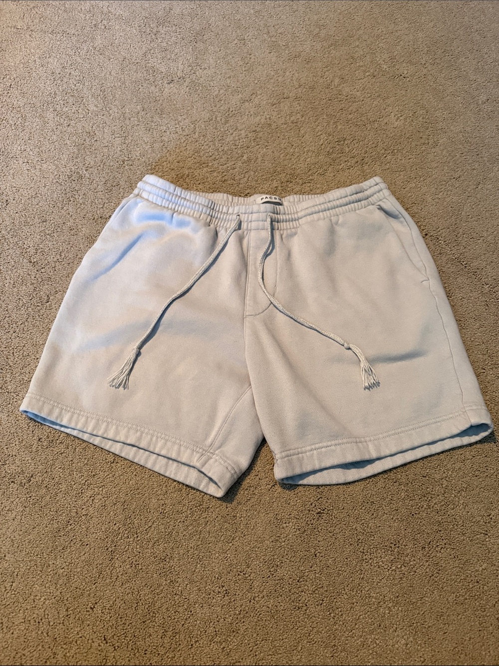 PacSun Men's Pale grey Drawstring Athletic Shorts